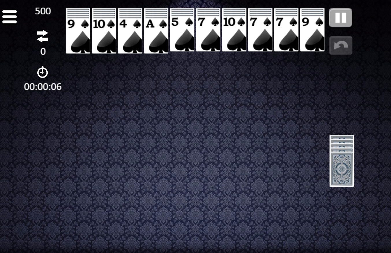 game Spider solitaire classic