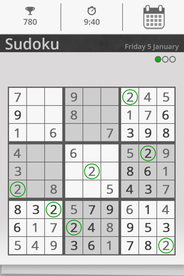 The daily Sudoku game