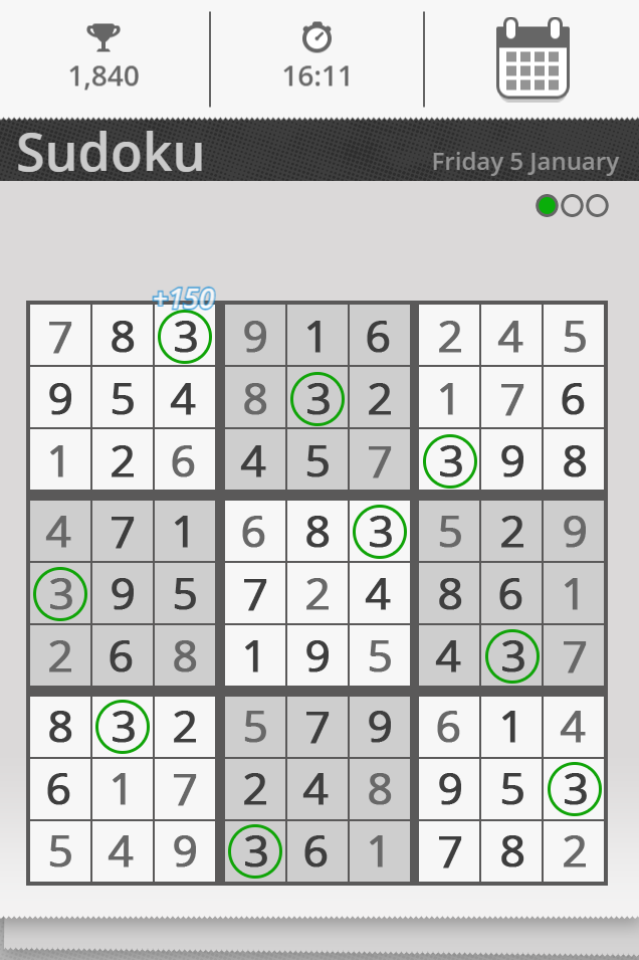 The daily Sudoku game