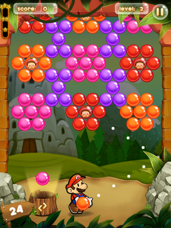 Game Mario bubble pop