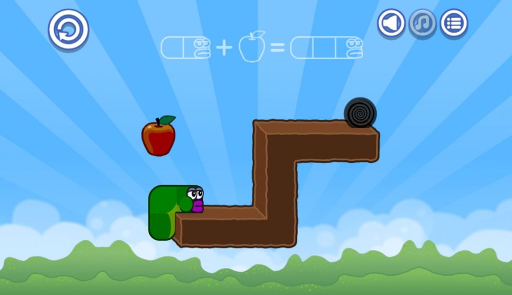 apple worm game