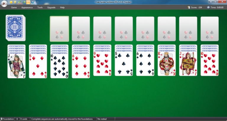 chances of winning 2 suit spider solitaire